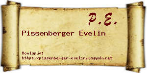 Pissenberger Evelin névjegykártya